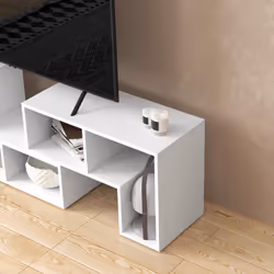 HOMCOM TV Unit for TVs up to 75 Inches, Free Combination TV Stand, White - Additional view 7