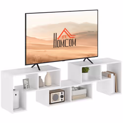 HOMCOM TV Unit for TVs up to 75 Inches, Free Combination TV Stand, White - Additional view 8