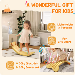 AIYAPLAY Balance Board for Kids Balance Training & Sensory Play, Yellow - Additional view 6