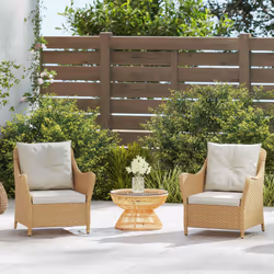 Outsunny 2 Pieces Rattan Garden Chairs, Cushioned Rattan Chairs, Beige - Additional view 8