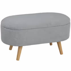 HOMCOM Ottoman Storage Bench for Hallway, Living Room, Charcoal Grey - Additional view 7