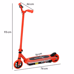 AIYAPLAY Electric Scooter for Ages 6-14 Years, with Colourful Lights, Red