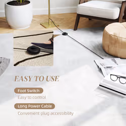 HOMCOM LED Floor Lamp, Standing Lamp with3 Adjustable Brightness Gold Tone - Additional view 4