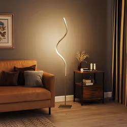 HOMCOM LED Floor Lamp, Standing Lamp with3 Adjustable Brightness Gold Tone - Additional view 6