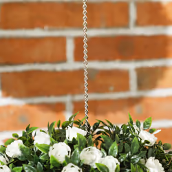 HOMCOM Set of 2 Artificial Plant Topiary Rose Balls, Faux Plants, White - Additional view 7