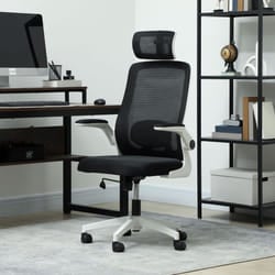 HOMCOM Executive Mesh Office Chair with Headrest, Lumbar Support, Black