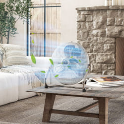 HOMCOM Metal Floor Fan with 3 Speeds & Adjustable Tilt, Silver Tone