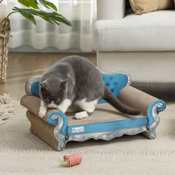 PawHut 2-in-1 Cardboard Cat Scratching Board with Catnip for Indoor Cats