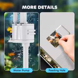 PawHut 14L Small Fish Tank with Filter System, LED Lights, Water Pump, White - Additional view 7