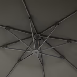 Outsunny 3(m) Garden Cantilever Parasol with Crank Aluminium Frame - Grey - Additional view 8