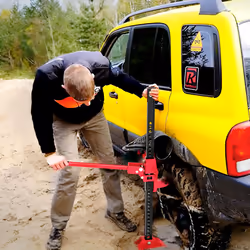 HOMCOM 33" 3 Tonne High Lift Farm Jack for 4x4 Tractors Trucks, Red