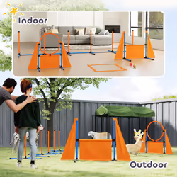 PawHut Seven-Piece Dog Agility Equipment, Obstacle Training Course Kit - Additional view 7