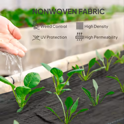 Outsunny 2m x 90m Weed Control Membrane, Heavy Duty Weed Barrier Fabric