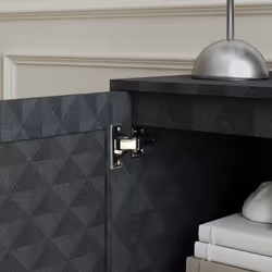 HOMCOM Modern Storage Cupboard with Adjustable Shelf and 2 Doors, Black - Additional view 6