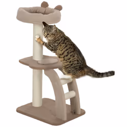 PawHut 88cm Cat Tree for Indoor Cats, Cat Tower with Scratching Post, Brown - Additional view 8