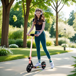 SPORTNOW Folding Electric Ride-on Scooter, Ride on Toy, Pink