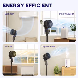 HOMCOM Pedestal Fan, Air Circulation Fan with Oscillating, Tilt, Black
