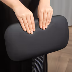 HOMCOM Faux Leather Adjustable Stool, 360 Swivel Chair for Study, Black - Additional view 8