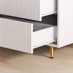 HOMCOM Chest of Drawers with 4 Drawers for Bedroom, Living Room, White - Additional view 8