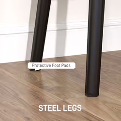 HOMCOM End of Bed Bench with Thick Padding and Steel Legs for Entryway, Grey