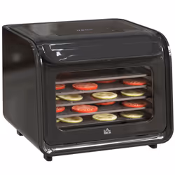 HOMCOM Food Dehydrator with 6 Stainless Steel Tray, for Fruit, Meat, Black - Additional view 8