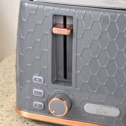 HOMCOM Toaster with 4 Slot, 7 Browning Levels, 1600W, Grey Honeycomb - Additional view 6