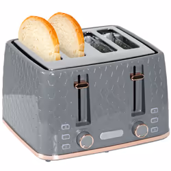 HOMCOM Toaster with 4 Slot, 7 Browning Levels, 1600W, Grey Honeycomb - Additional view 8