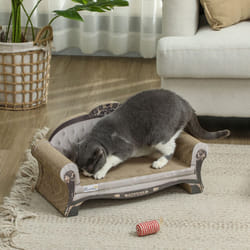 PawHut Cat Scratching Board with Organic Catnip for Indoor Cats, Brown