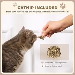 PawHut Cat Scratching Board with Organic Catnip for Indoor Cats, Brown - Additional view 4