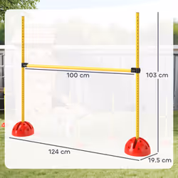 PawHut 4 Piece Dog Agility Equipment with 4 Hurdle Bar for Jump Training