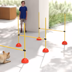 PawHut 4 Piece Dog Agility Equipment with 4 Hurdle Bar for Jump Training - Additional view 6
