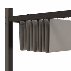 Outsunny 3 x 3(m) Pergola with Retractable Roof, 80mm Metal Column, Grey - Additional view 6
