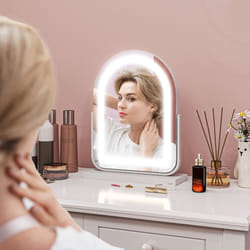 HOMCOM Vanity Mirror with Light, 3 Colour, 360 Degree Rotation, Touch Screen