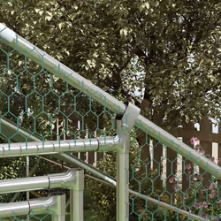 PawHut Walk-in Chicken Run w/ Cover, Hanging Feeder Perch, for 6-8 Poultry - Additional view 6