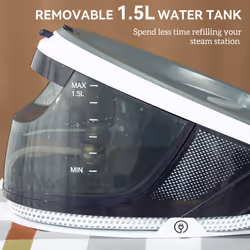 HOMCOM Steam Generator Iron, Large Water Tank, Smart ECO Mode, Self-Cleaning - Additional view 4