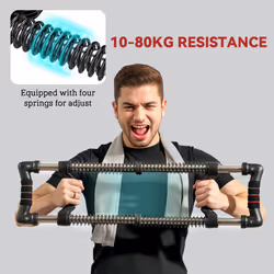 SPORTNOW Chest Expander with 10-80kg Adjustable Resistance