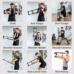 SPORTNOW Chest Expander with 10-80kg Adjustable Resistance - Additional view 4