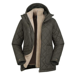 Mountain Warehouse Womens/Ladies Nebraskan Borg 3 in 1 Padded Jacket - 18 UK, Khaki Green