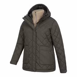 Mountain Warehouse Womens/Ladies Nebraskan Borg 3 in 1 Padded Jacket - 18 UK, Khaki Green