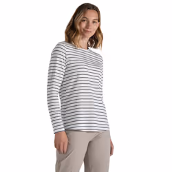 Craghoppers Womens/Ladies Akona Stripe Nosilife Long-Sleeved T-Shirt - 8 UK, Blue Navy