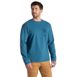 Craghoppers Mens National Trust Limestone Long-Sleeved T-Shirt - XL, Brisk Blue