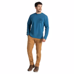 Craghoppers Mens National Trust Limestone Long-Sleeved T-Shirt - M, Brisk Blue