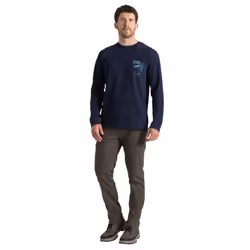 Craghoppers Mens National Trust Limestone Long-Sleeved T-Shirt - S, Blue Navy
