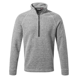 Craghoppers Mens Rubeus Half Zip Fleece Top - M, Soft Grey/Black Pepper Marl