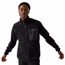 Regatta Mens Frankie Full Zip Fleece Jacket - XL, Black