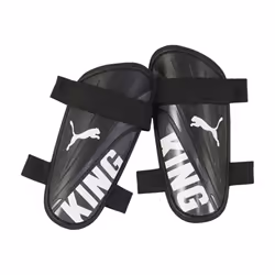Puma King Dual Straps Shin Guards - 6cm x 160cm x 80cm, Black/White