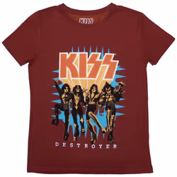 Kiss Womens/Ladies Destroyer 3D Logo T-Shirt - L, Red