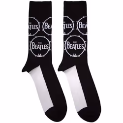The Beatles Unisex Adult Drum Logo Socks - 7 UK-11 UK, Black