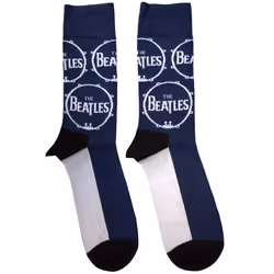 The Beatles Unisex Adult Drum Logo Socks - 7 UK-11 UK, Navy Blue