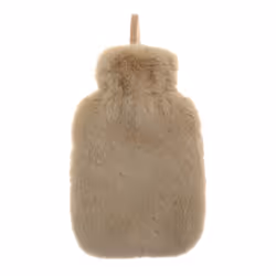 Ribbon Super Luxury Faux Fur Hot Water Bottle And Cover - One Size, Natural